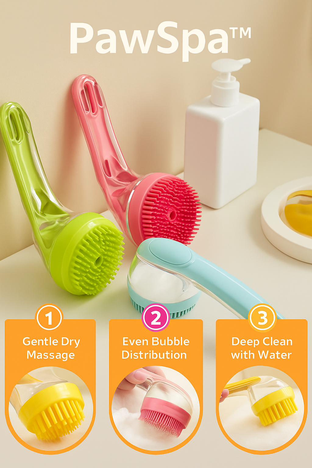 PawSpa The Only Grooming Brush Pets Actually Love